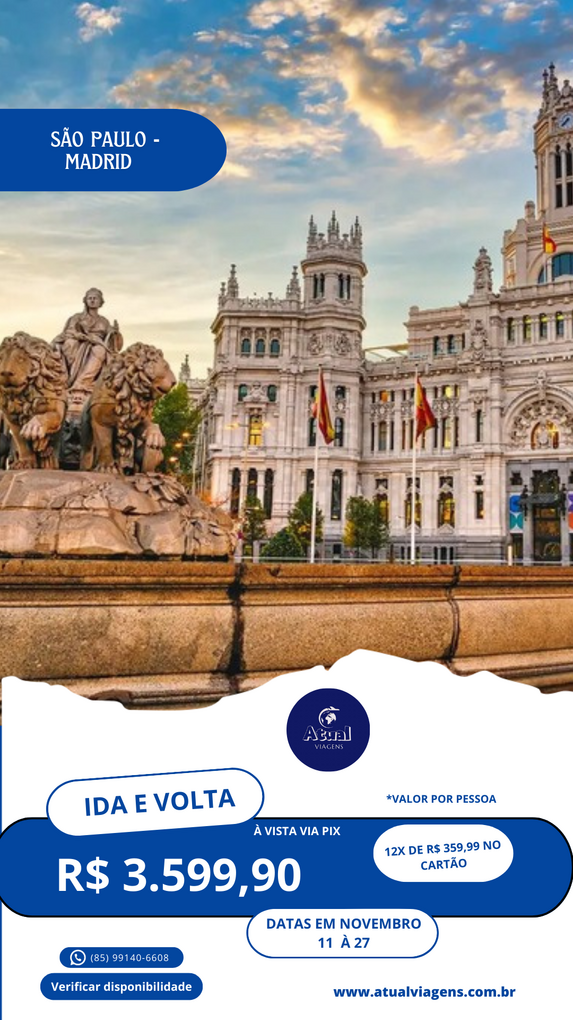 São Paulo – Madrid (Espanha)