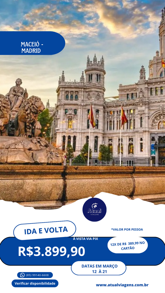 Maceió – Madrid (Espanha)