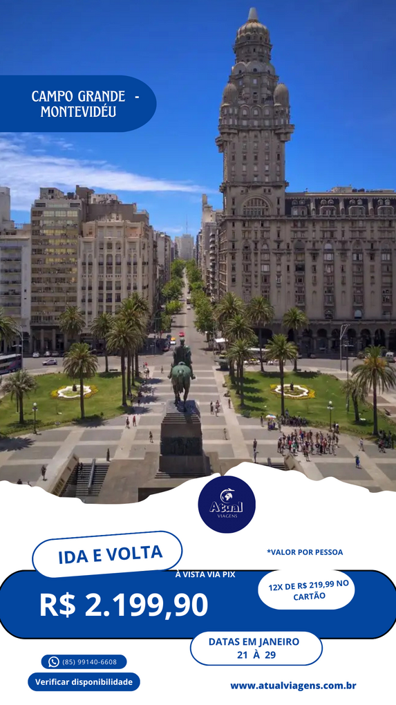 Campo Grande – Montevidéu (Uruguai)